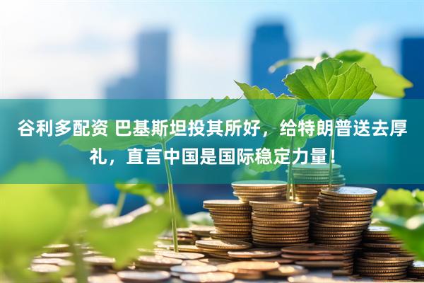 谷利多配资 巴基斯坦投其所好，给特朗普送去厚礼，直言中国是国际稳定力量！